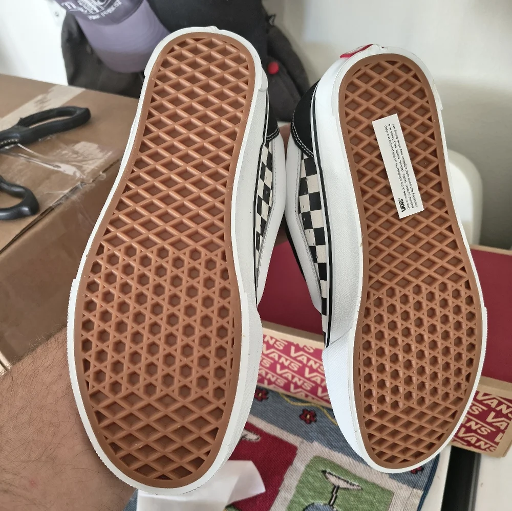 Vans Black and White Checkered Sneakers - Picture 3 of 6